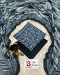 3 Piece Printed Teal Color Unstitched Suit I Bin Saeed