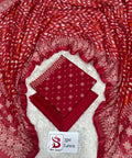 3 Piece Printed Red Color Unstitched Suit I Bin Saeed