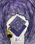 3 Piece Printed Purple Color Lawn Unstitched Suit I Bin Saeed