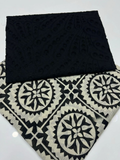 2 Piece Black Chicken Kari Shirt with Printed Trouser