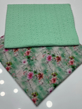 2 Piece Sea Green Chicken Kari Shirt with Printed Trouser