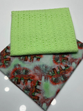 2 Piece Parrot Color Chicken Kari Shirt with Printed Trouser