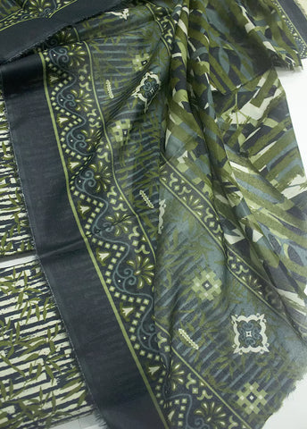 3 Piece Printed MultiColor Unstitched Suit I Bin Saeed