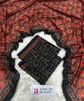 3 Piece Printed Black Color Unstitched Suit I Bin Saeed