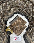 3 Piece Printed Cheeta Color Unstitched Suit I Bin Saeed