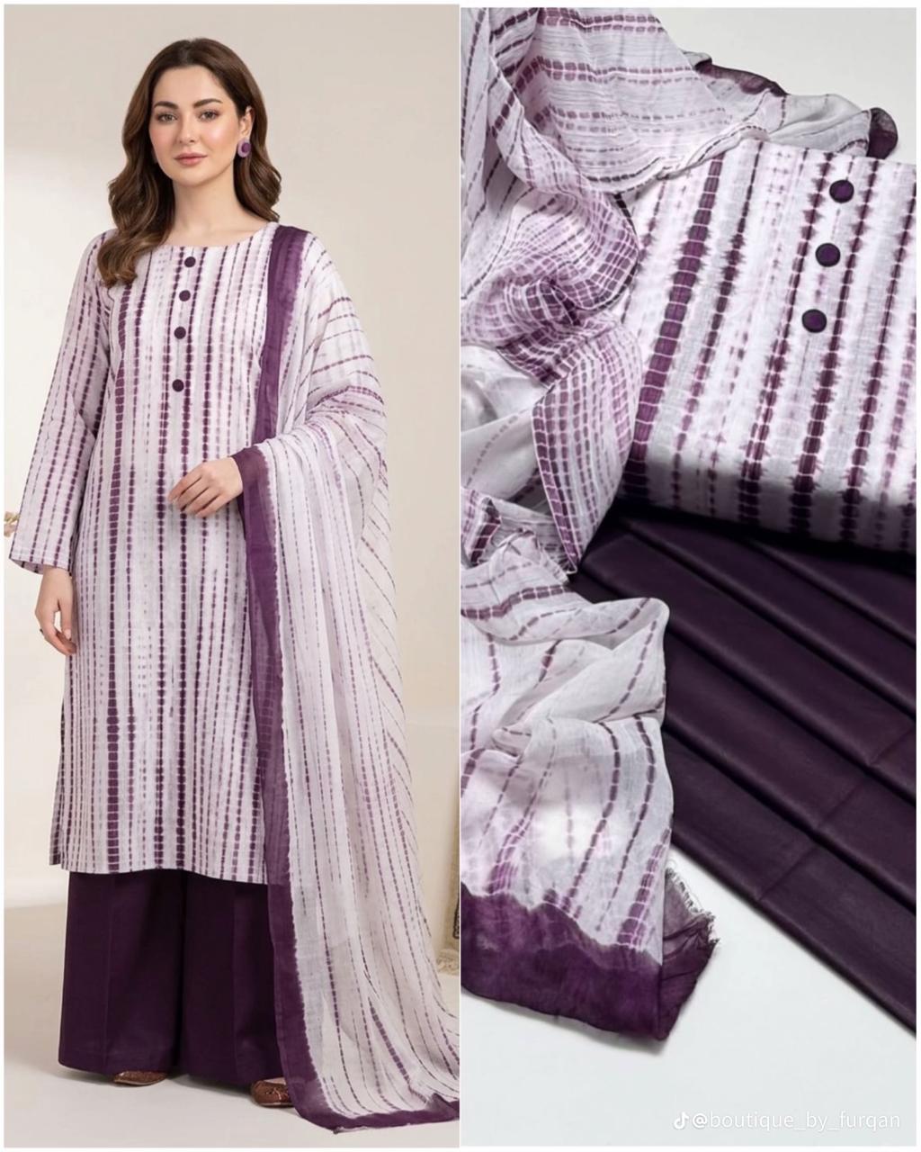 3 Piece Dark Purple Color Suit Tie n Die