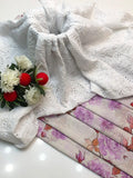 2 Piece White Color Chicken Kari Shirt with Printed Trouser | 02